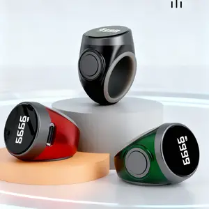Smart Prayer Bead Ring, Precision Fit 22/20/18mm, No APP Needed, One-Click Time Reminder, Waterproof Electronic Counter, Muslim Praying Tool