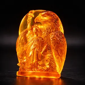 USA 250th Amber Statue: Eagle & Liberty