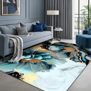 Floral Pattern Floor Mat, 1 Count Non-slip Floor Carpet, Decorative Area Rug for Living Room Bedroom Home Dormitory Hotel
