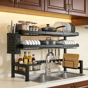 Space-Saving Over The Sink Dish Rack | Kitchen Countertop Drying Organizer