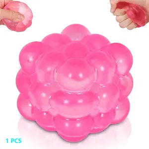 Ice Cube Squishy Fidget Toy, Standard Size 1.96 in Stress Ball for Adults and Kids, Puffwize Soft Textured Sensory Toy with Irregular Shape for Anxiety Relief and Improving Focus