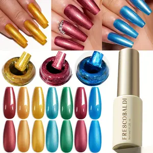 Cylindrical Bottle Metal Adhesive Set New Nail Pull String Adhesive with High Density Edge for Drawing Designs & Colorful Painting Platinum Mirror Finish 7 Colors Durable Secure Ideal for Salon Manicures and DIY Nails