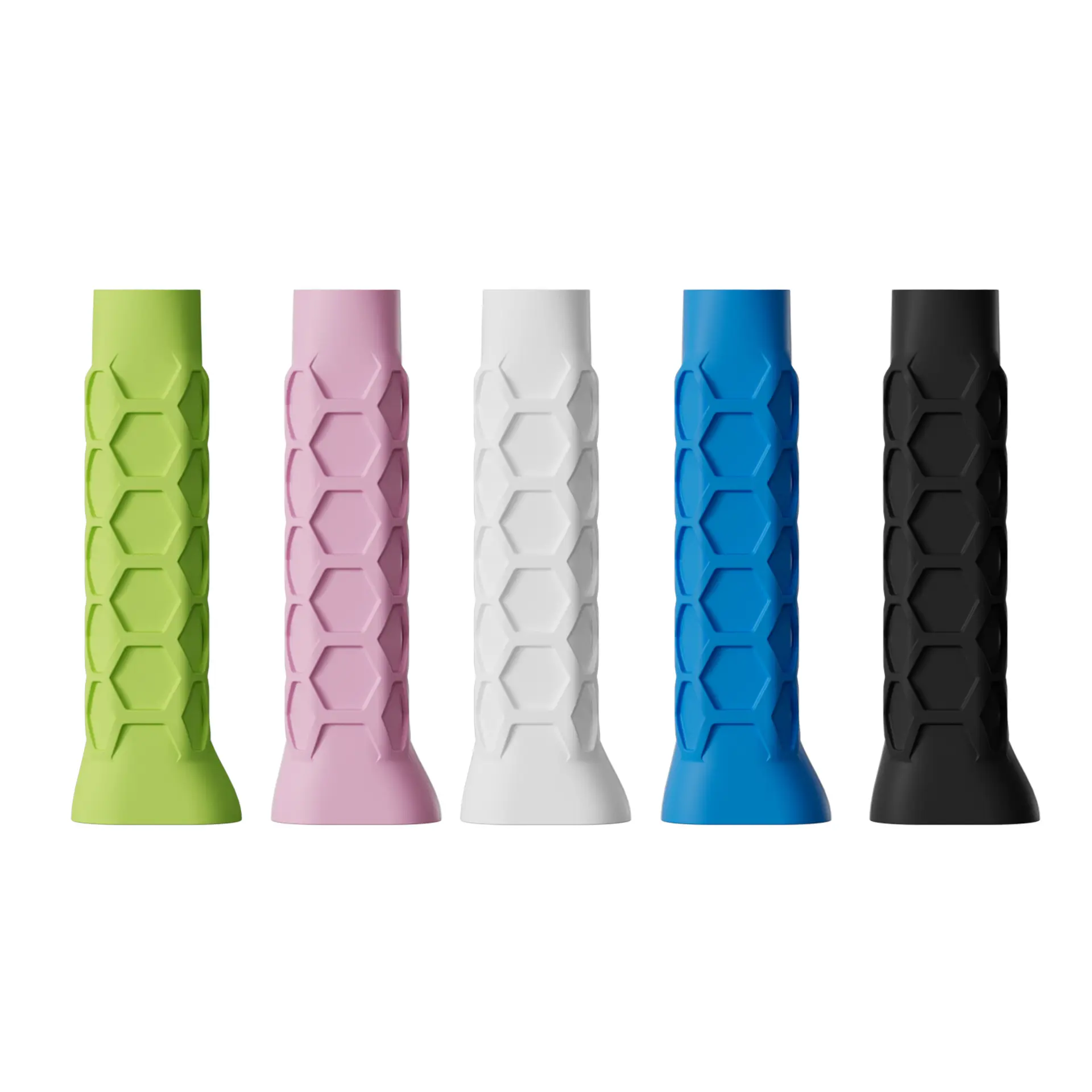 2Pcs Pickleball & Tennis Racket Silicone Grip Cover - Hexagonal Non-Slip Handle Protector, Shock Absorbing, Sweatproof, Universal Fit for All Standard Rackets