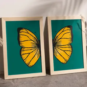 Set of 2 Printable Butterfly Wall Art, Butterfly Printable Set, Butterfly Sheets, Butterfly Wings, Unframed