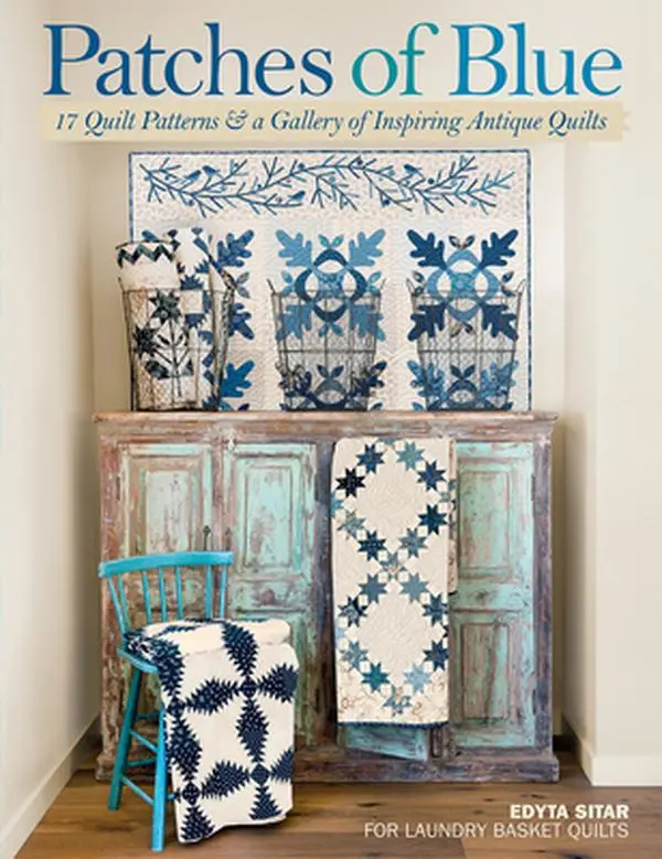 USED Book - Patches of Blue: 17 Quilt Patterns and a Gallery of Inspiring Antique Quilts by Sitar, Edyta (Paperback) - english