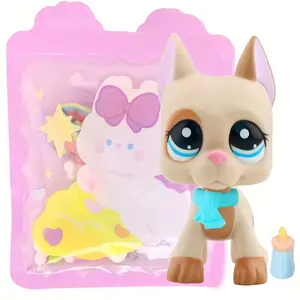 Lps Great Dane Collectible Doll, Blue Different Eyes, Mini Pet Shop Rare Figure with Accessories, Birthday Christmas Halloween Gift