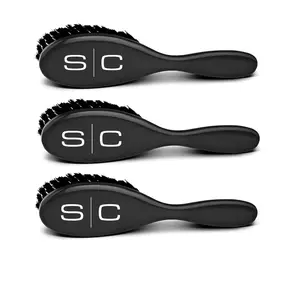 Stylecraft The Fresh Cut Barber Brush Black - 3 Pack