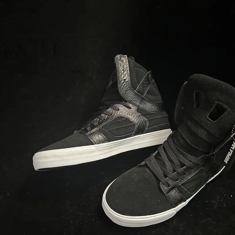 Supra Skytop 2 Men’s High Top Skateboard Shoes Crocodile Print X Suede American Streetwear
