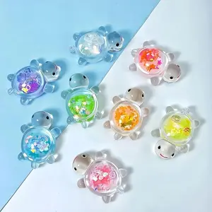 Luminous Sequin Turtle Charm, Cute Acrylic Turtle Pendant for DIY Jewelry Accessories, Necklaces, Earrings, Keychains and Home Party Decorations