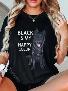 100% Cotton Cute Black German Shepherd - Awesome Cute Dog T-Shirt