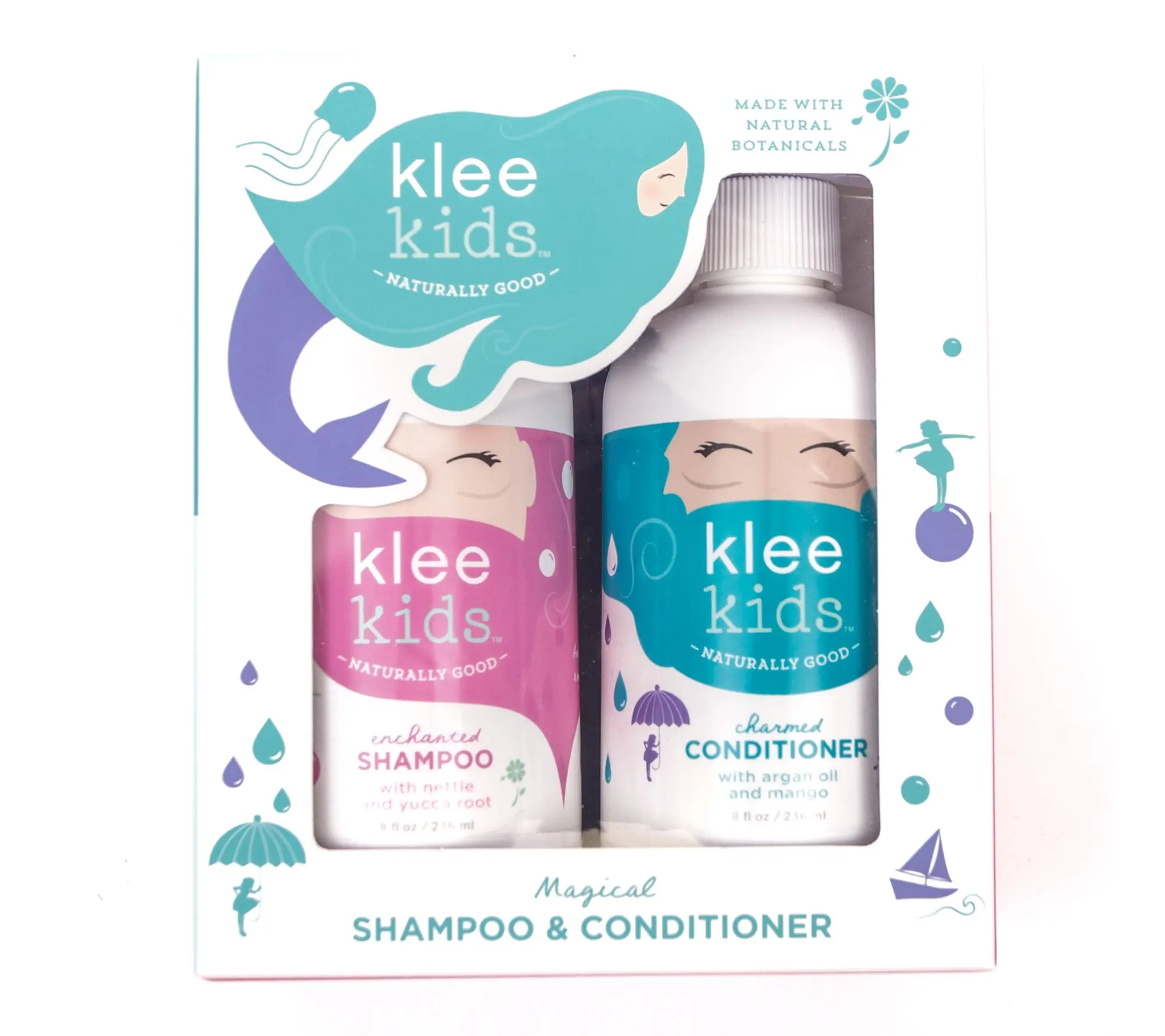 Klee Naturals' Kids Enchanted Shampoo & Conditioner, 8 oz each