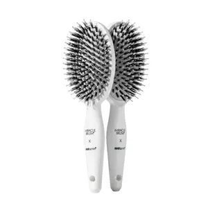 Miracle Brush® x HAIRtamin® 2 Pack - Dual Bristle Detangling Brush with Microsphere Tips for All Hair Types - Anti-Static & Volume-Boosting - Lightweight & Ergonomic Design