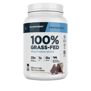 Transparent Labs Grass-Fed Whey Protein Isolate — 28g Protein, Clean Ingredients (30 Servings)