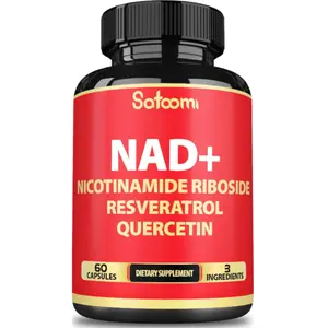 NAD Supplement with Nicotinamide Riboside NR, Resveratrol, Quercetin - 60 Count - 30 Days