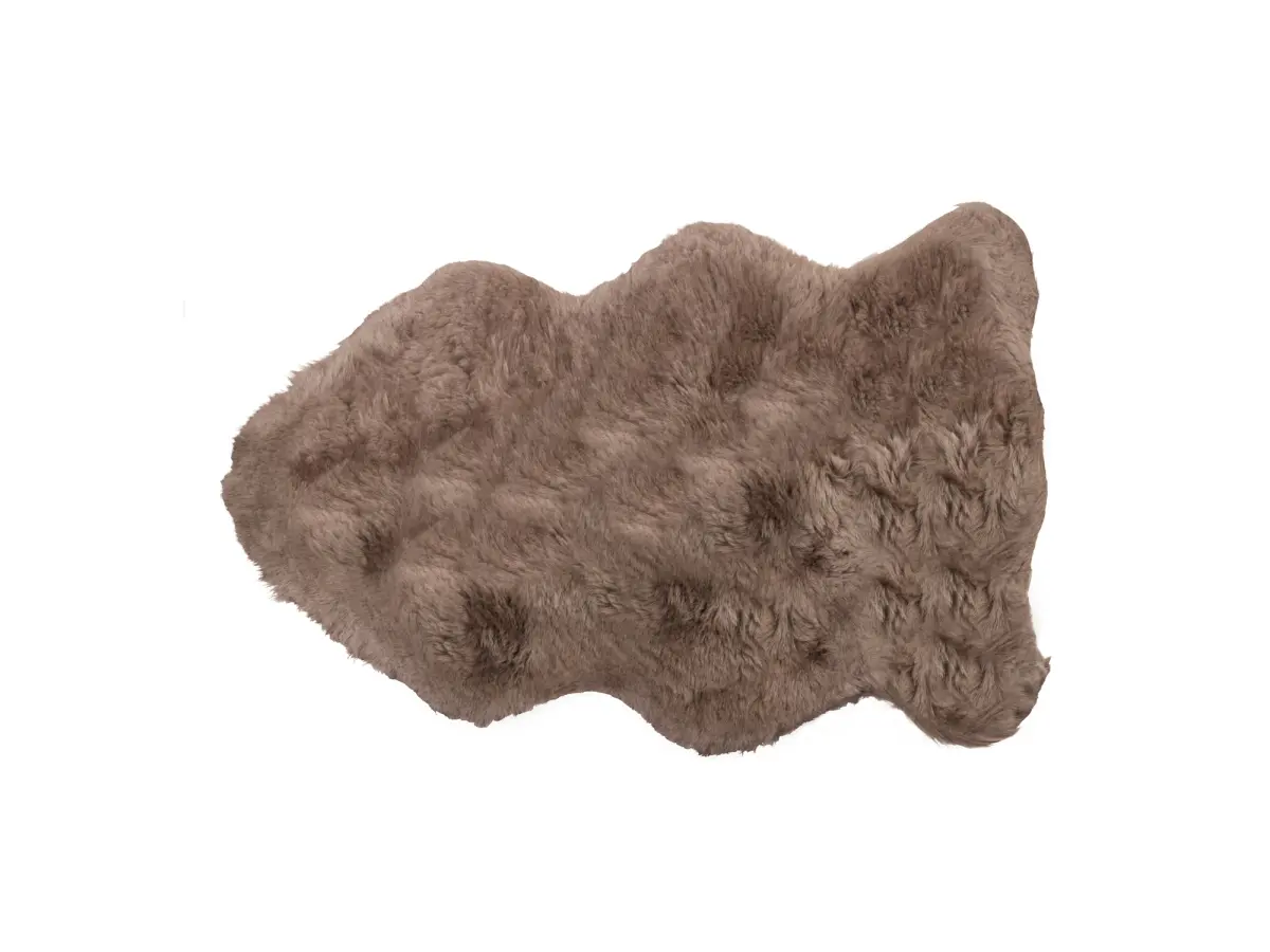 1-Piece Natural Icelandic Sheepskin Long-Haired Soft Rug Decor, Taupe 2x3 Indoor Carpet, Durable, Handpicked Density, Natural Sheen Home Decor (UPC: 676685041043), One-Piece