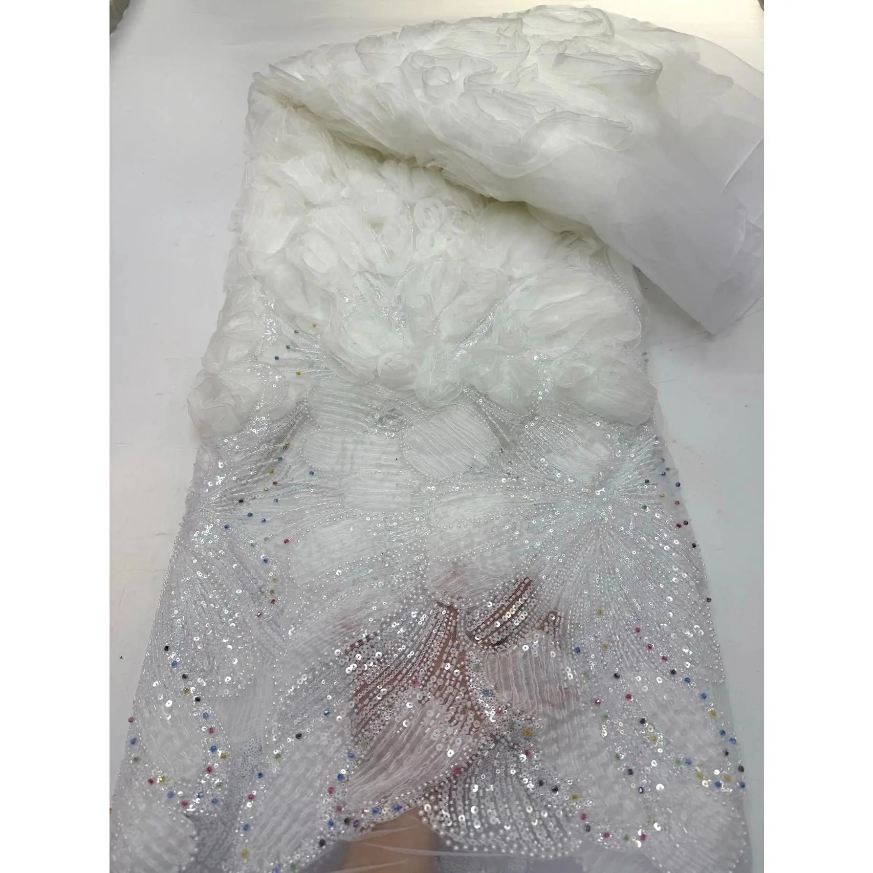 Prestige Two-Style Beaded Lace Fabric TA7040 Series