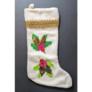 Vintage White Christmas Stocking
