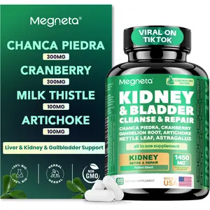 Kidney Cleanse Supplement for Women & Men – Chanca Piedra, Cranberry, Dandelion Root & Milk Thistle – Bladder & Urinary Tract Support – 1450mg Herbal Complex – 60 Capsules