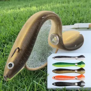 High-Elastic Silicone Soft Worm Swimbait with Tear-Resistant Tail Hook & Anti-Tangle Design - 10cm 6g, Bass Pike Freshwater Saltwater Fishing Lure