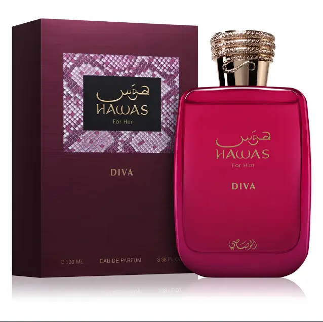 Rasasi Hawas Diva Eau De Parfum Spray For Women, 3.4 Ounce