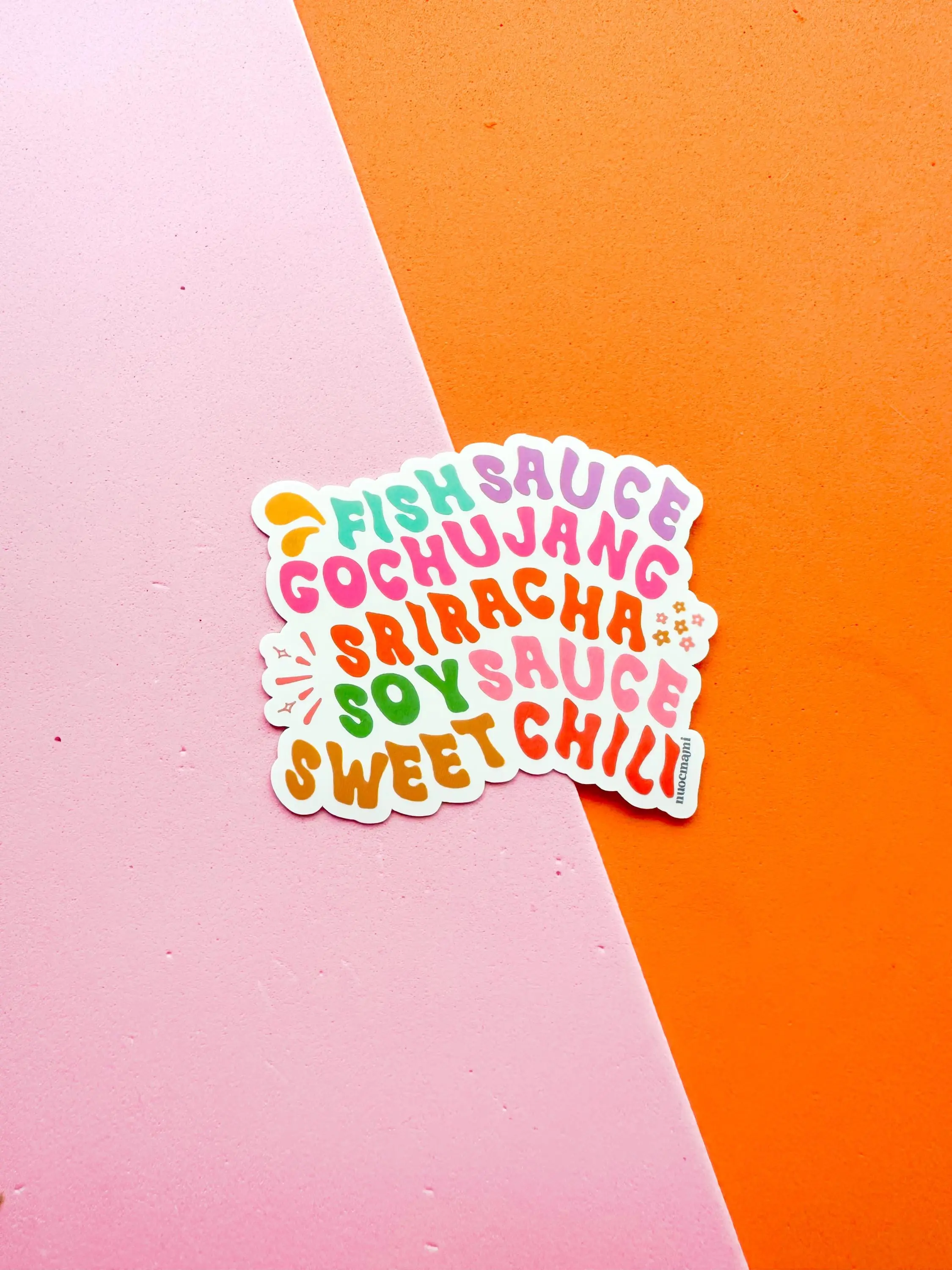 Asian Condiments Vinyl Sticker