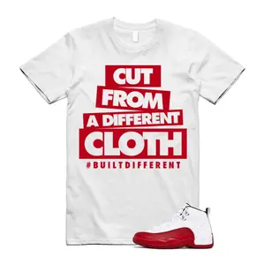 Cherry 12 Red White T Shirt, Cherry Jordan 12 Outfit, 100% Cotton, Gildan 5000 Unisex Shirt, Comfortable Everyday Wear, Size S-5XL