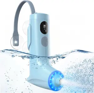 Bath Jet Spa for Tub, Wireless Bathtub Jet with Rich Bubbles, 3-Speed Dual Jet & Bubble Modes, Smart Temperature Display, Portable Home Spa for Relaxation & Stress Relief (Blue)