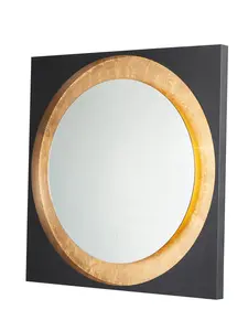 Floating LED Mirror Gold Leaf / Black
