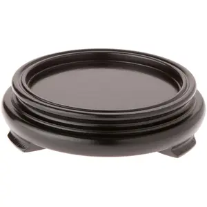 Plymor Round Wood Veneer Footed Display Base, 4.125" W x 4.125" D x 1" H (3" Display Diameter)