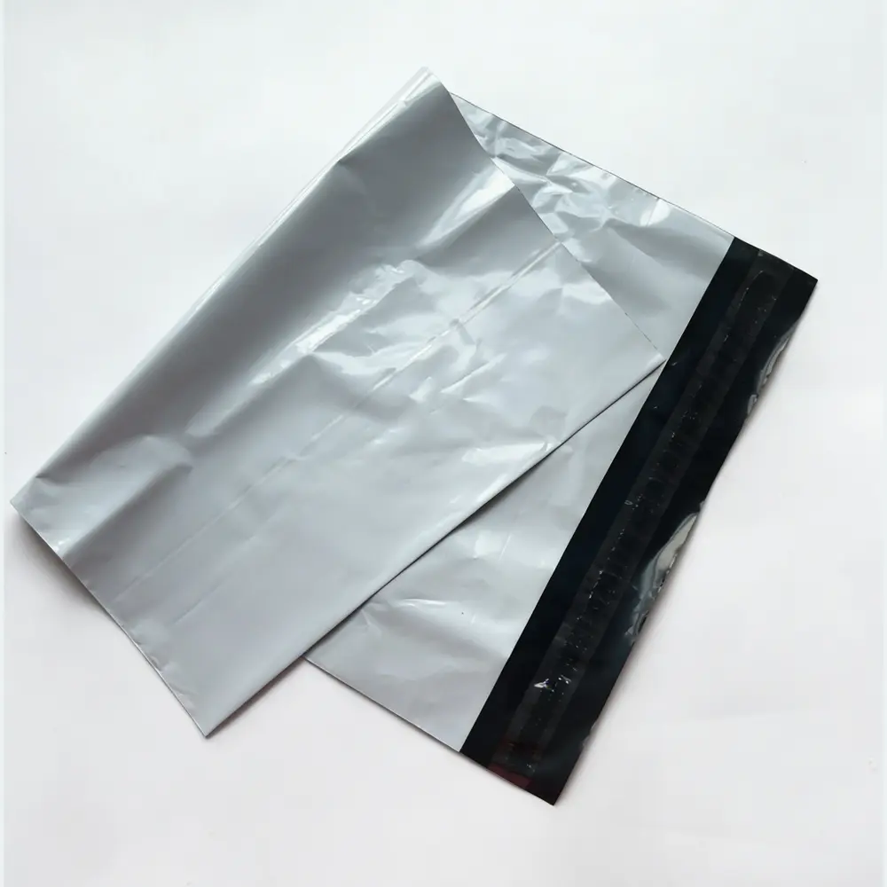 Solid White Courier Polymailer - Extra Thick, Durable, Waterproof PVC Postal Mailing Bag for Hair Extensions & Wigs Accessories Shipping Supplies, Lightproof Plastic Shipping Envelope (1 Piece), Polymailers, Postal Mailing Bags, Courier Bag