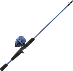 Zebco Slingshot Spincast Reel and Fishing Rod Combo, 2-Piece Fishing Pole, Right-Hand Retrieve, Pre-Spooled with 10-Pound Zebco Line