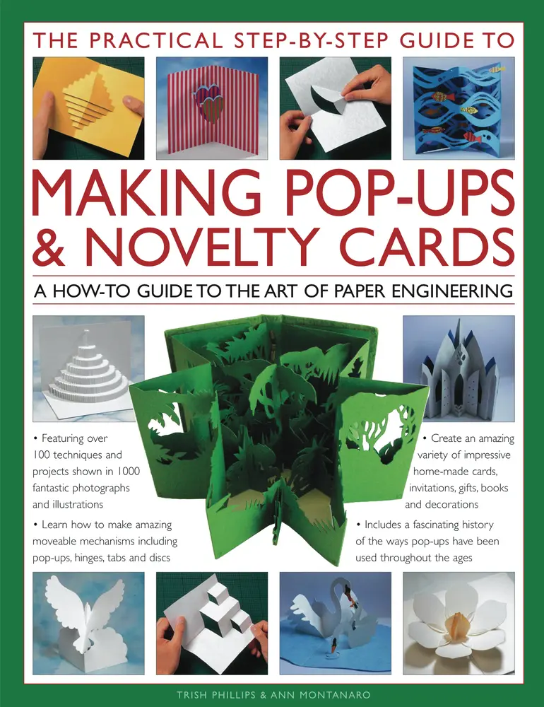 USED Book - The Practical Step-By-Step Guide to Making Pop-Ups & Novelty Cards: A How-To Guide to the Art of Paper Engineering by Phillips, Trish (Hardcover) - english