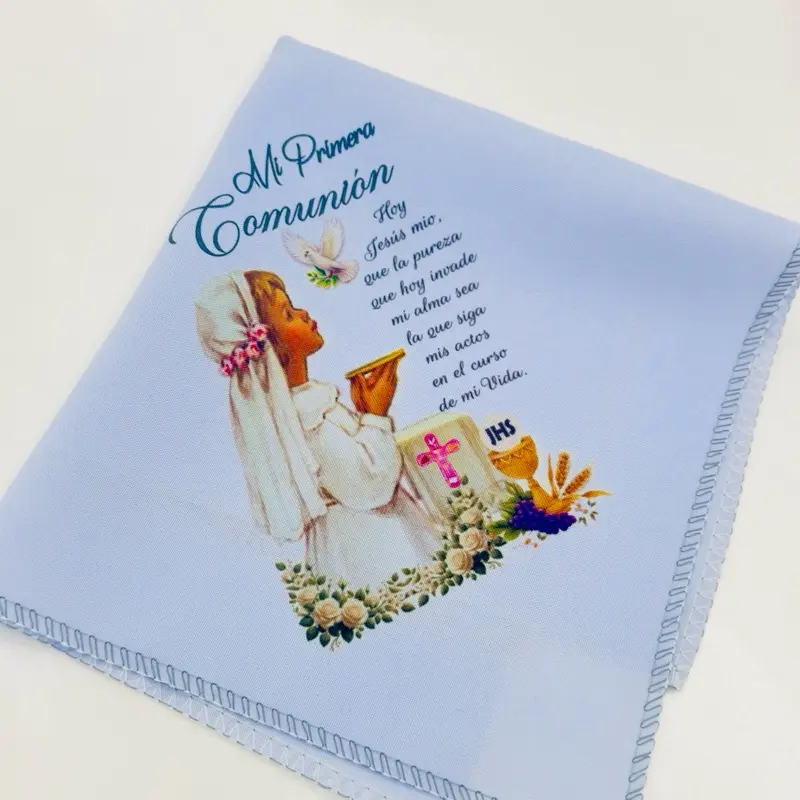 12pcs Disposable Screen Printed Table Napkins Set - Water-Absorbent Religious Decorative Napkins with Inspirational Text for First Communion Party Supplies, Screen Printed Napkins