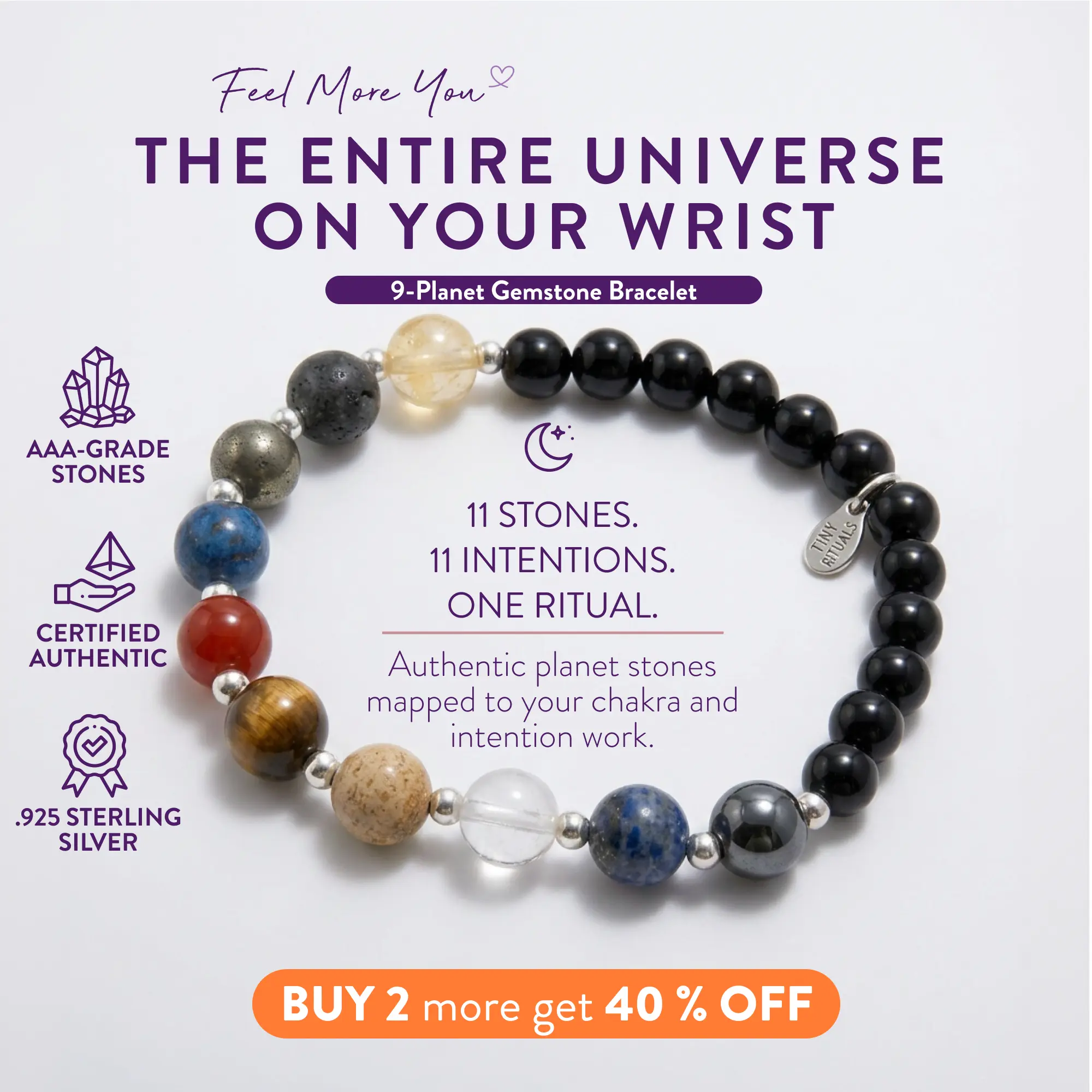 9 Planet Gemstone Energy Bracelet