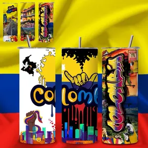 Colombia 20oz Tumbler | vasos colombianos | stainless steel cup| Flasks | Water Bottles Drinkware Insulation