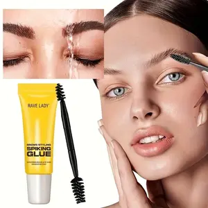 Brow Shaping Gel with Brush, Strong Hold, 3D Brow Sculpting Gel, Waterproof Sweat-Resistant, Long-Lasting Transparent Gel, Natural Brow Shape, Cosmetic