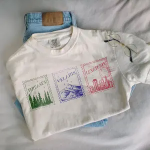 Sarah J Maas Postage Stamp Shirt Officially Licensed SJM Merch Velaris Shirt Terrasen Tee Crescent City Shirt ACOTAR Throne Of Glass Gift