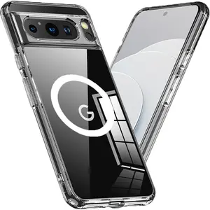 Entronix [Magnetic] Case Compatible with Pixel 10 Pro XL - [Hard Back] Slim Clear