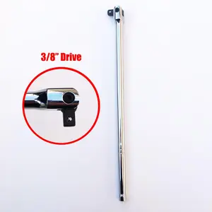 3/8 Inch Drive Breaker Bar, 380mm Length Ratchet Wrench, Manual Car Repair Tool, Professional Hand Tool for Stubborn Nuts and Bolts