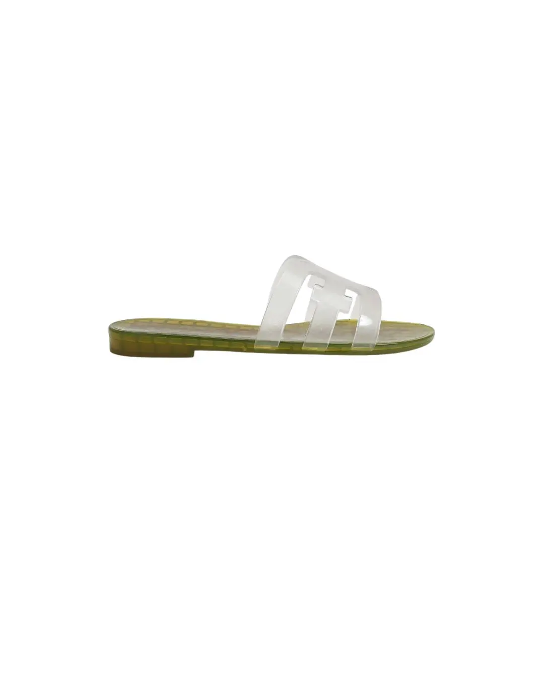Bay Jelly Slide Sandal Clear/Green