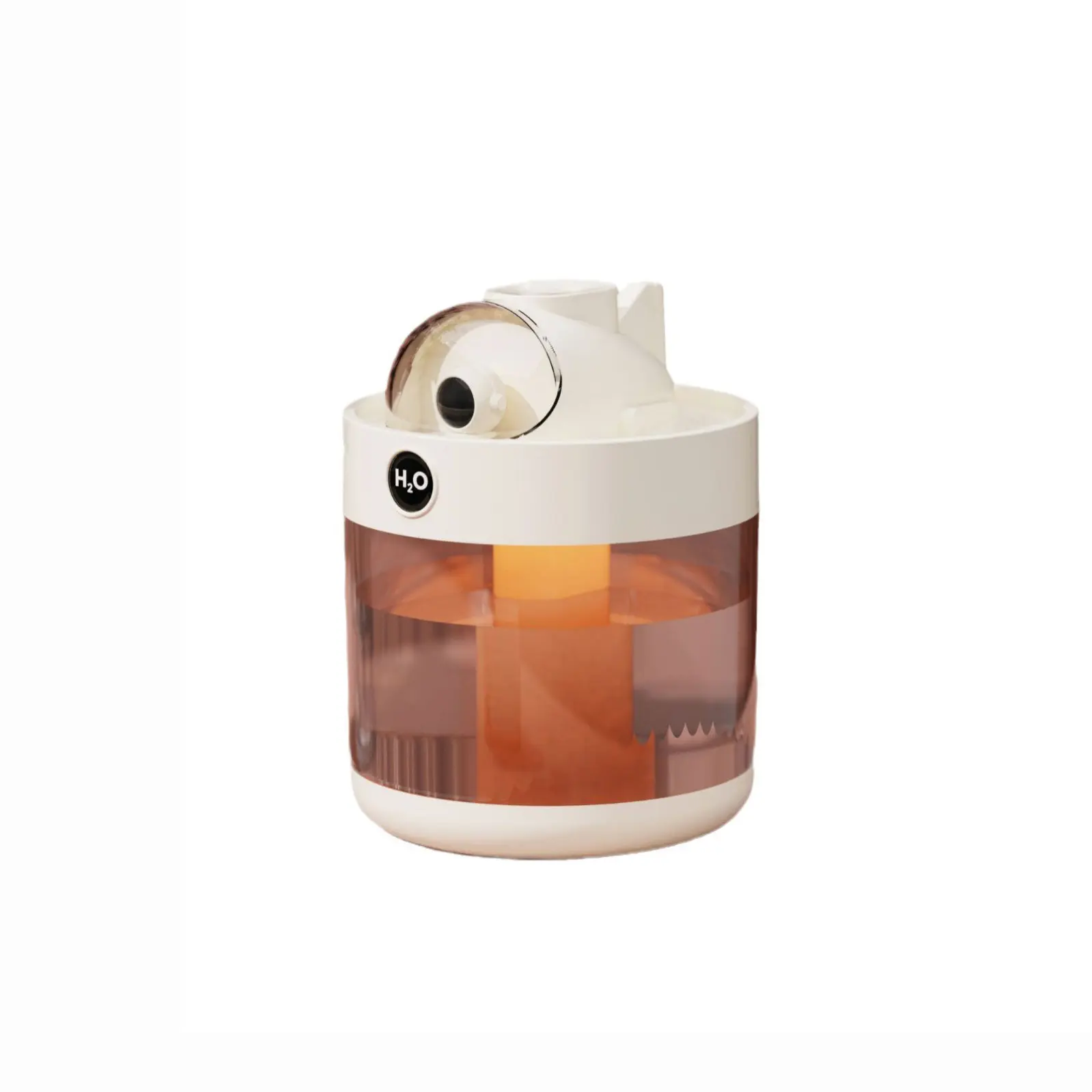 Dual Nozzle USB-Powered Air Humidifier with LED Light & USB Port - 15x10cm Small Footprint Auto Shut Off Model, Family Safe Mist, Sleep Aid for Pregnant Women, Baby-Friendly Home Bedroom Use