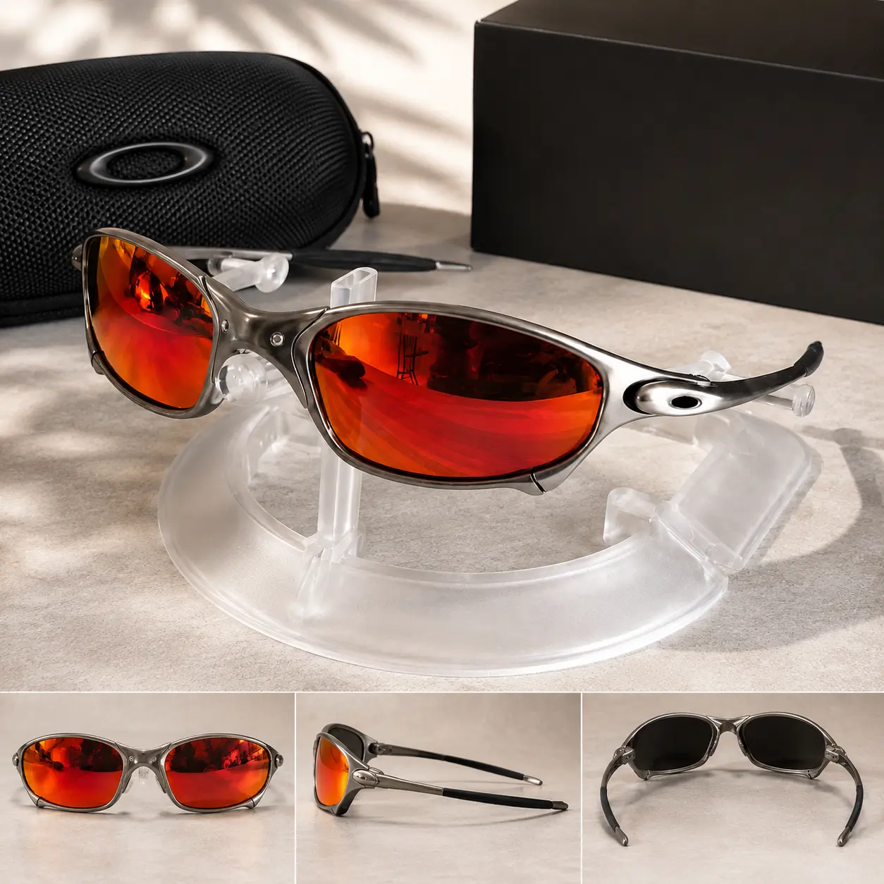 Juliet/Romeo Metal-X Performance Sunglasses – UV400 Wraparound Sports Glasses for Cycling, Running, Driving, Hiking & Travel, Y2K Athletic Shades