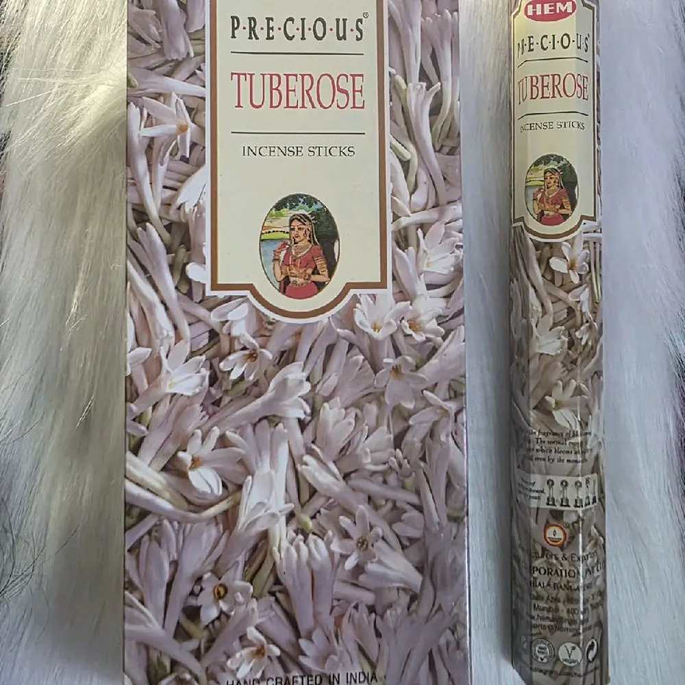 Precious Tuberose Hem Incense Sticks - Hand Crafted in India - Aromatic Fragrance for Relaxation and Meditation RARE scent