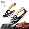Buy 1 Get 1  Forged Kitchen Knife Set - Sharp Durable Meat Cleaver Chef Knife, Ergonomic Non-Slip Handle, Precision Cutting Bone Chopper Gift Box