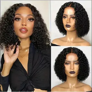 Knky curly wig, African small curl wig, black wavy short curly hair, naturally voluminous