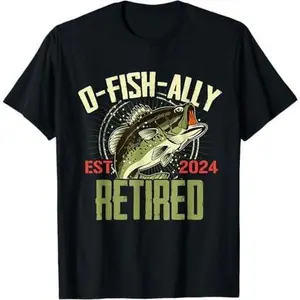 O-fish-ally Retired Since 2024 Retirement Fishing for Men T-Shirt