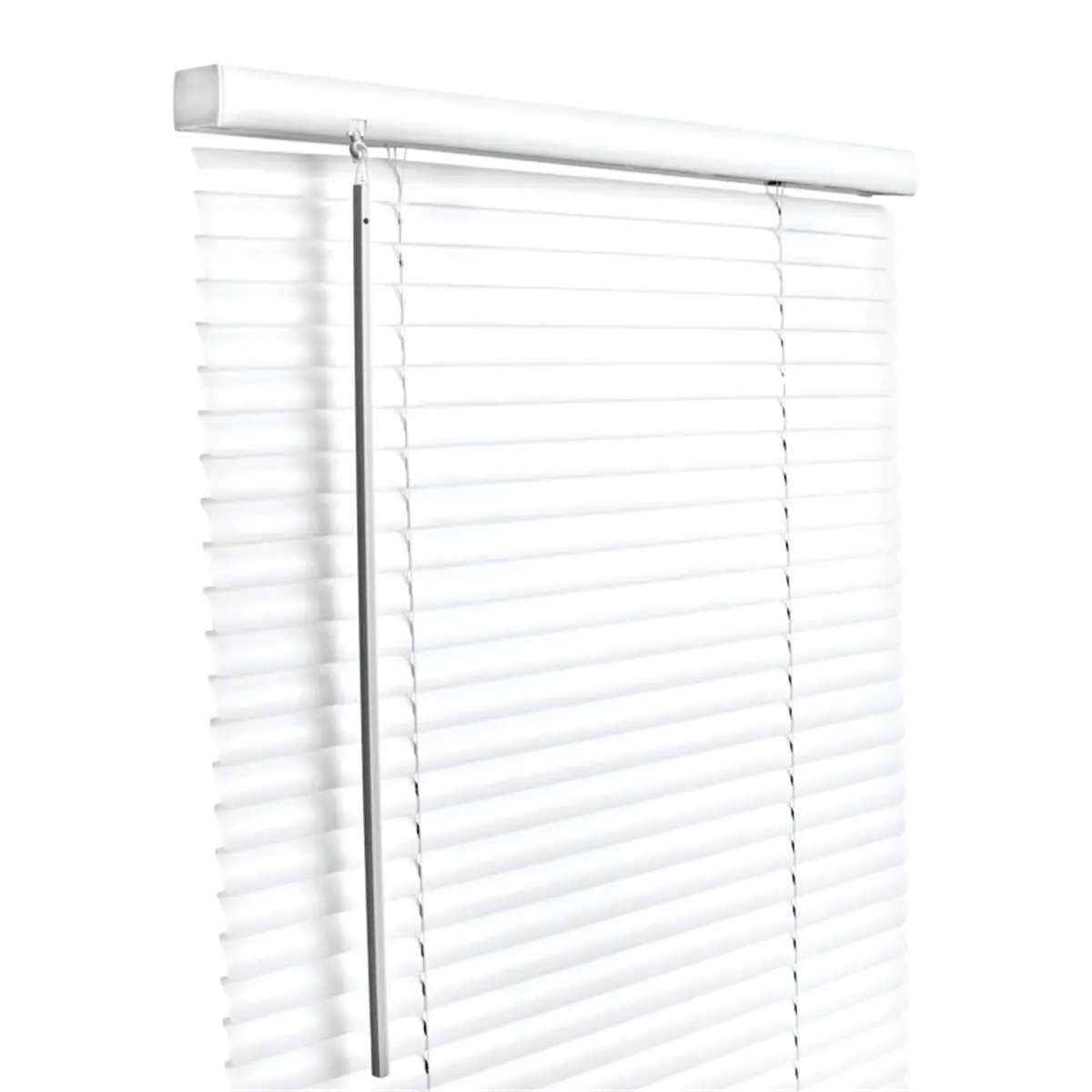 212 MAIN Cordless Vinyl Mini-Blinds Window Treatments for Baby Nursery, 1-in. Horizontal Slat Louvers, Washable, White, 43x64 in., Home Improvement, Up/Down Operation, Horizontal Louvers