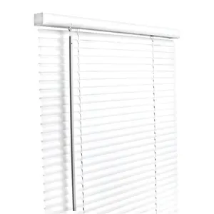 Living Accents 5005762 Vinyl 1 in. Cordless Mini-Blinds, 43 x 64 in. - White