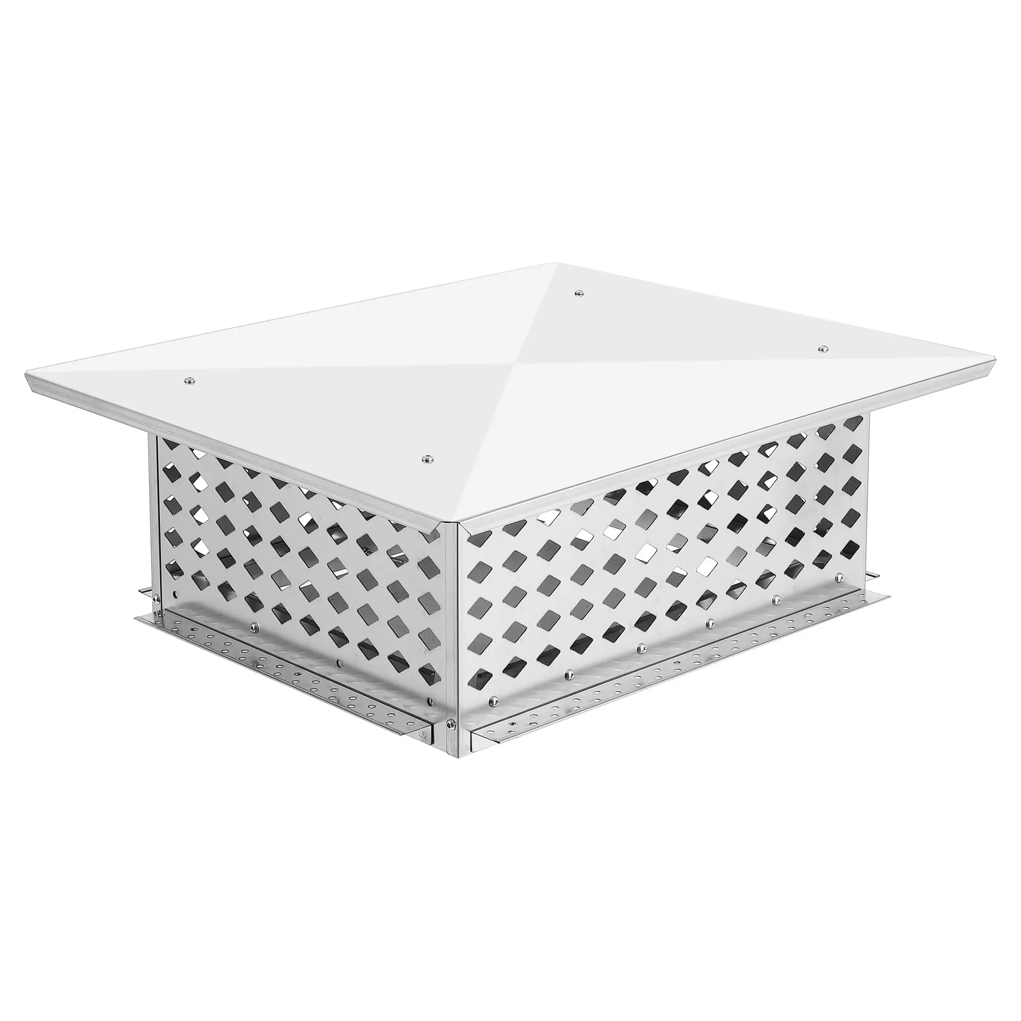 Garvee Chimney Cap,17 in x 29 in Stainless Steel Single Bolt Chimney Fireplace Cover with Practical Accessories & Easy Installation,Waterproof,Mesh Chimney Flue Cover for Protection From Birds, Debris, Rain