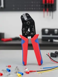 Automotive Wire Crimping Pliers SN-58B, Multi-Jaw Plug-in Tool for Bare Insulation and Tubular Terminals, Clamping Fixture with Multi Mold and Wire Set for Electrical Connectors